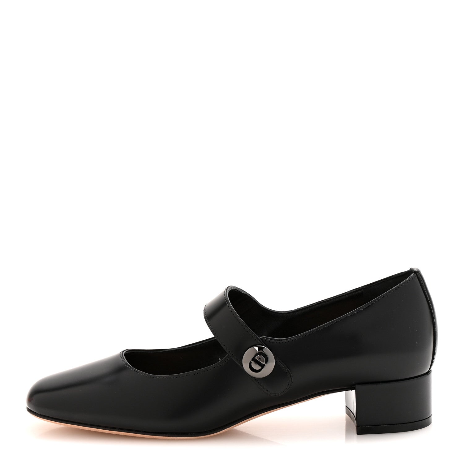 Christian Dior Brushed Calfskin Uniform 30mm Pumps 37.5 Black 1 of 10