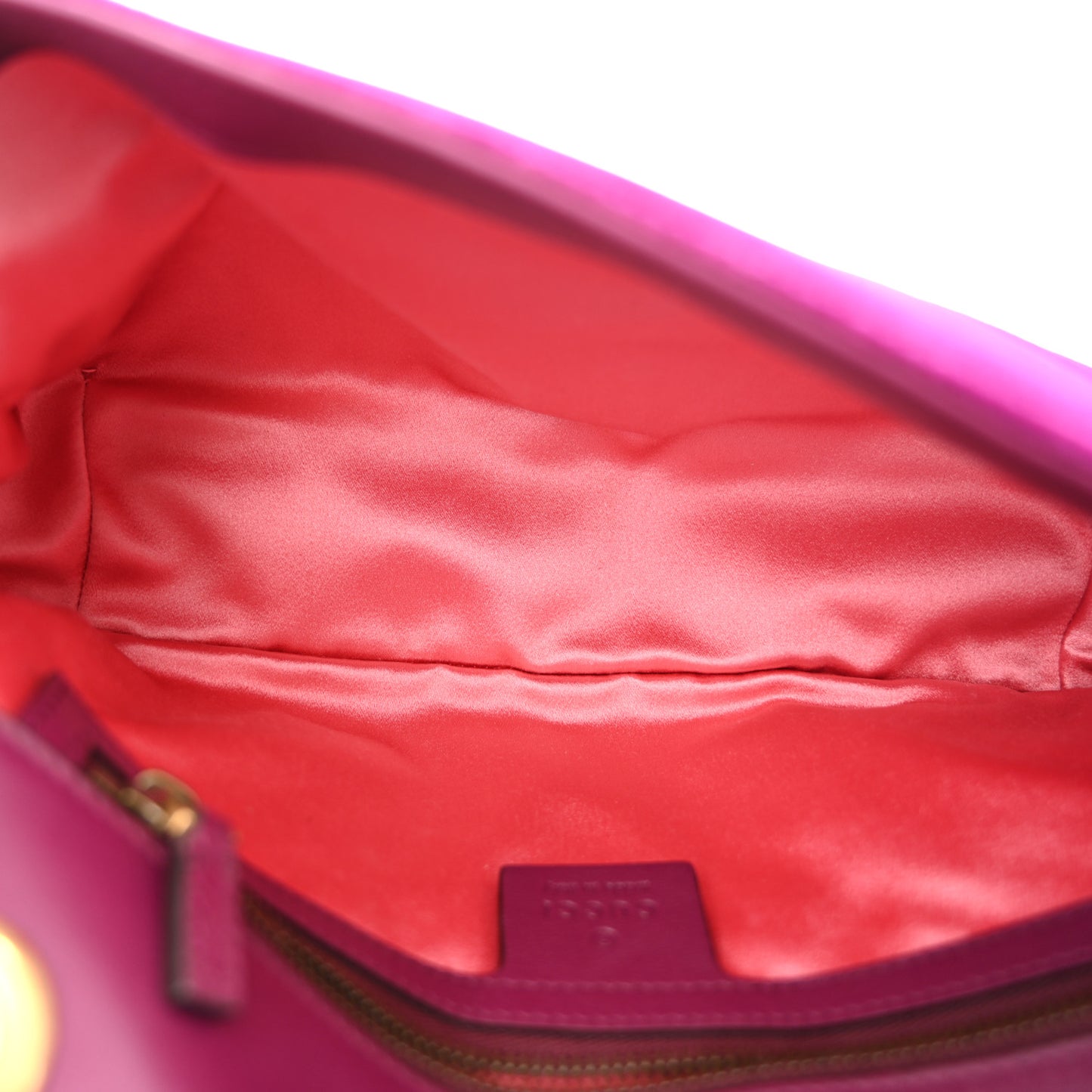 Velvet Matelasse Small GG Marmont Shoulder Bag Fuchsia Violet Cyclamen