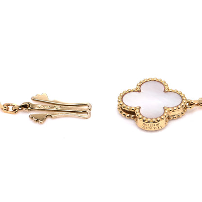 Van Cleef & Arpels 18K Yellow Gold Onyx Mother of Pearl 16 Motifs Magic Alhambra Necklace 7 of 7