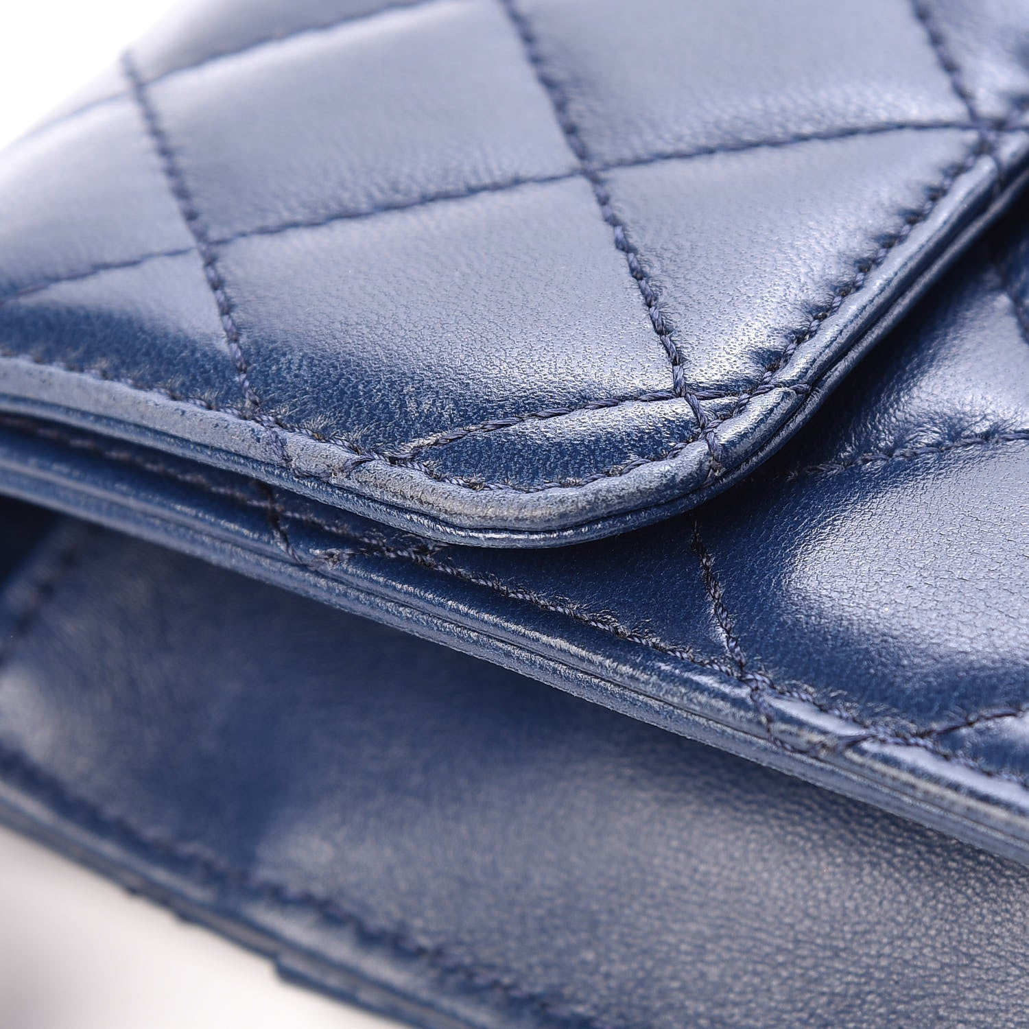 Chanel Lambskin Quilted Mini Crossing Times Flap Blue 17 of 19