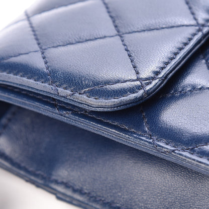 Chanel Lambskin Quilted Mini Crossing Times Flap Blue 17 of 19