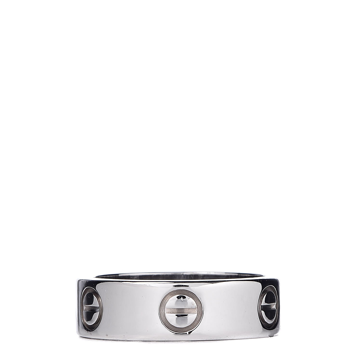 Cartier 18K White Gold 5.5mm LOVE Ring 51 5.75 3 of 4