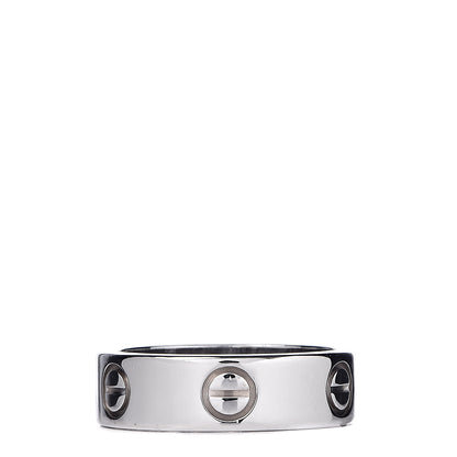 Cartier 18K White Gold 5.5mm LOVE Ring 51 5.75 3 of 4