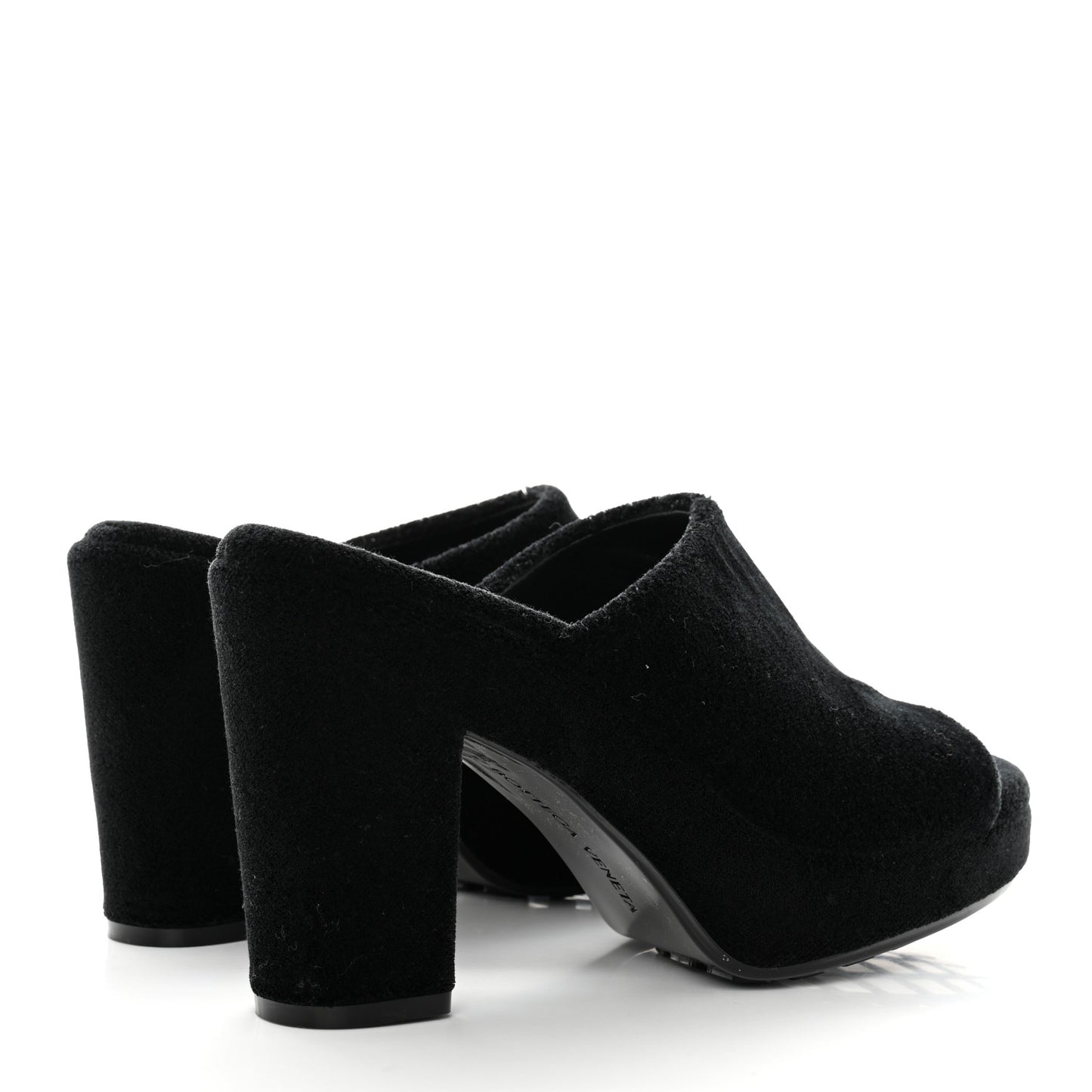Velvet Gleam Mule Sandals 38 Black