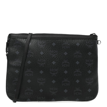MCM Visetos Liz Shopper Tote Pouch Black 1 of 6