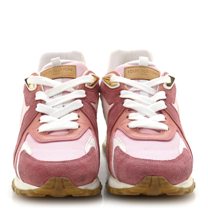 Louis Vuitton Suede Calfskin Run Away Sneakers 37.5 Pink 3 of 12
