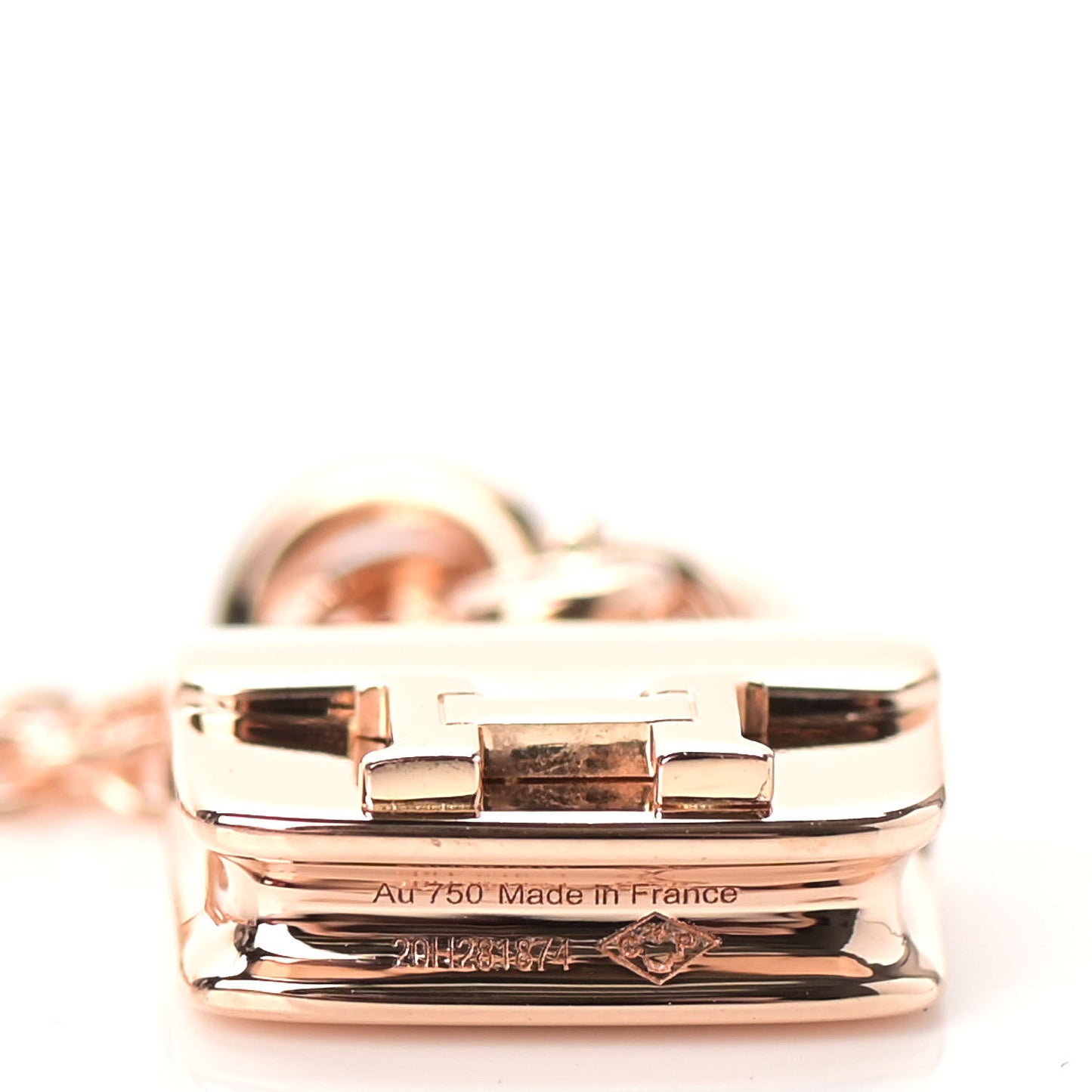 18K Rose Gold Diamond Constance Amulettes Charm Pendant Necklace
