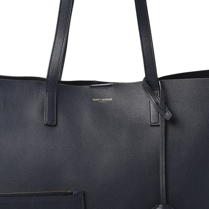 Saint Laurent Calfskin Large Shopping Tote Deep Marine 9 of 9