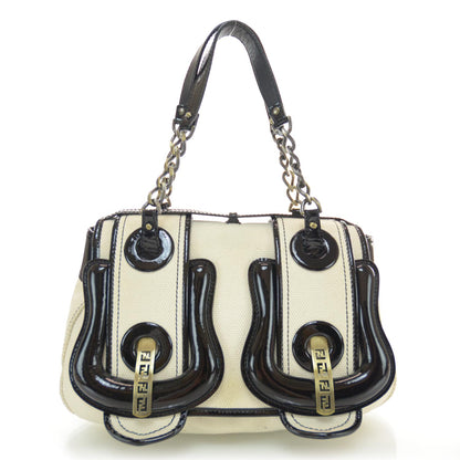 Fendi Canvas Patent B Bag Corda Black 1 of 7