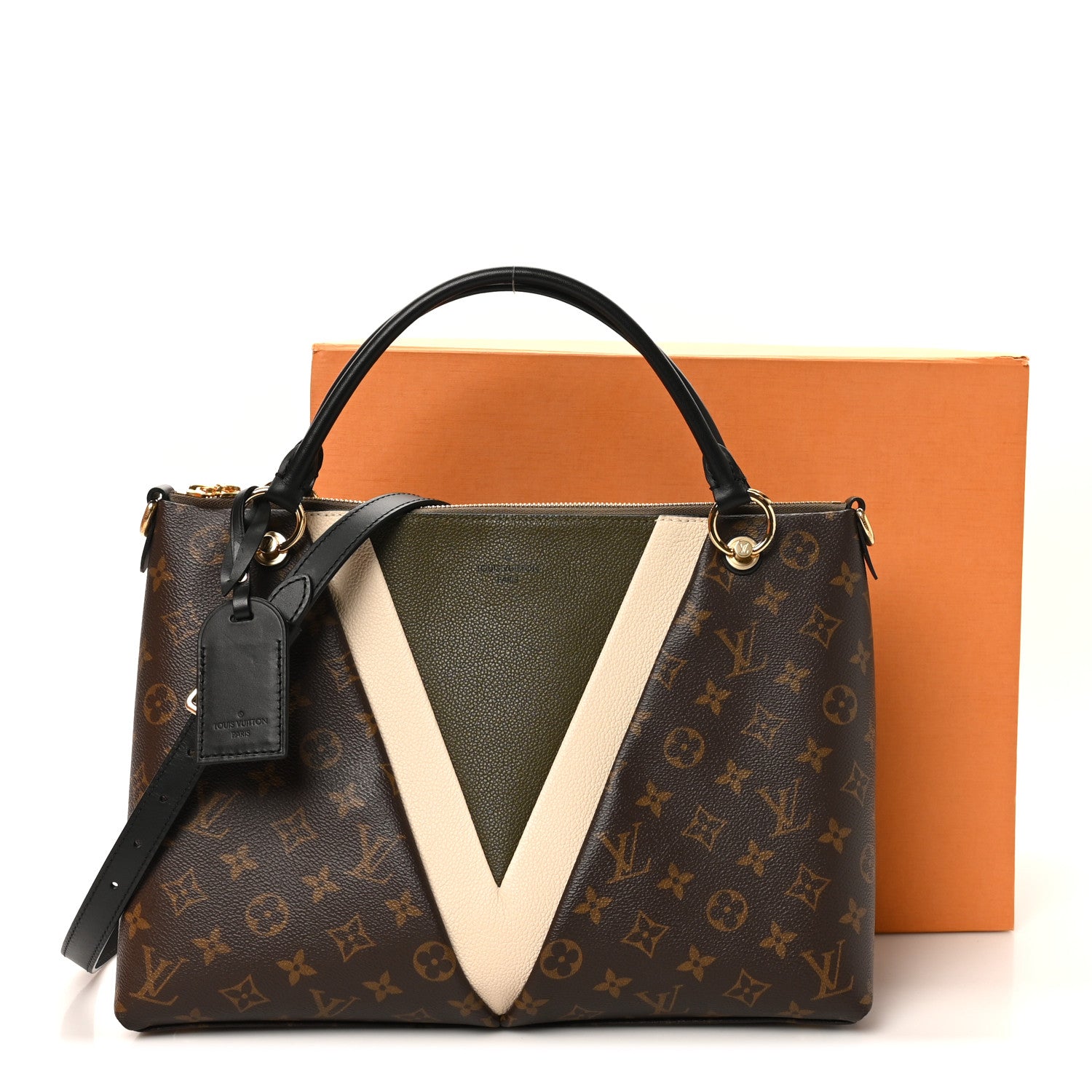 Louis Vuitton Monogram V Tote MM Khaki Cream 10 of 10