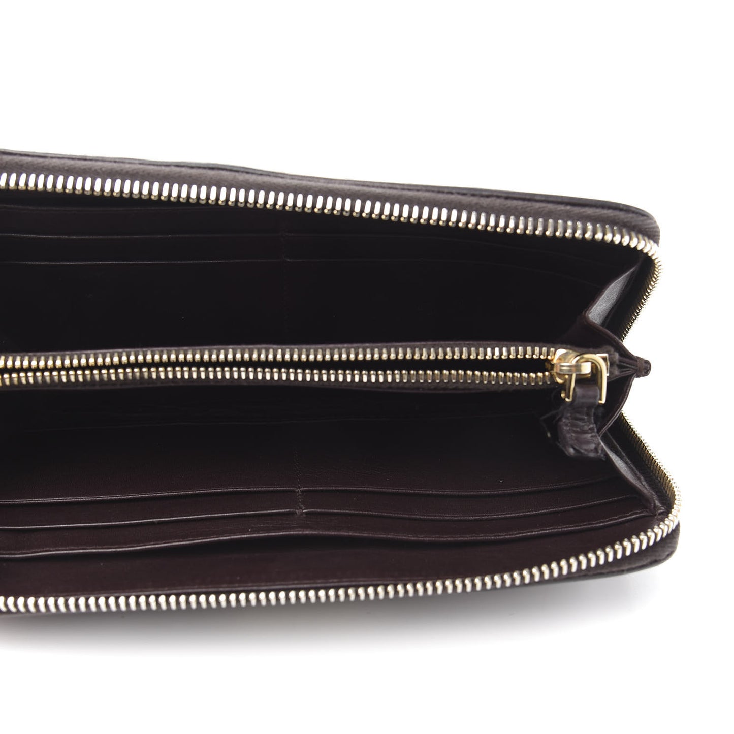 Nappa Studded Zip Around Wallet Prugna