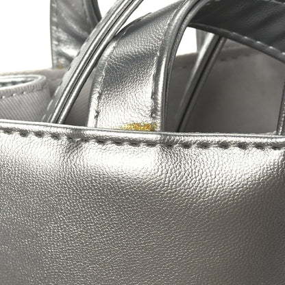 Telfar Metallic Vegan Leather Medium Shopping Bag Silver 9 of 10