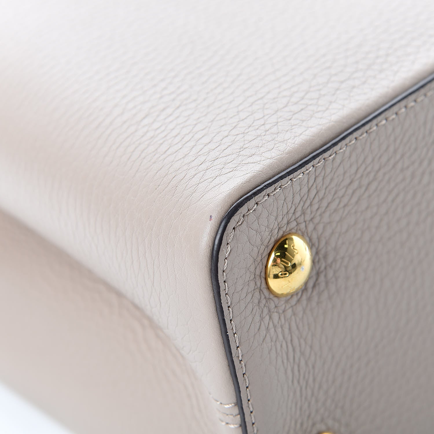 Louis Vuitton Taurillon Capucines PM Galet 10 of 10