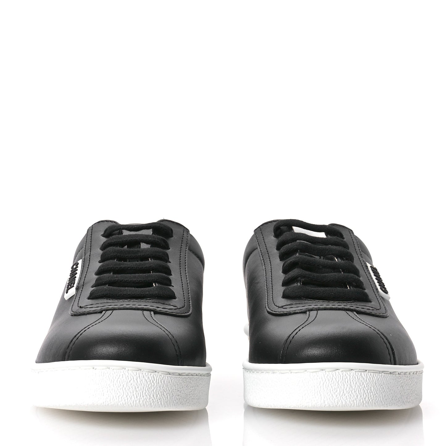 Calfskin CC Womens Sneakers 38 Black