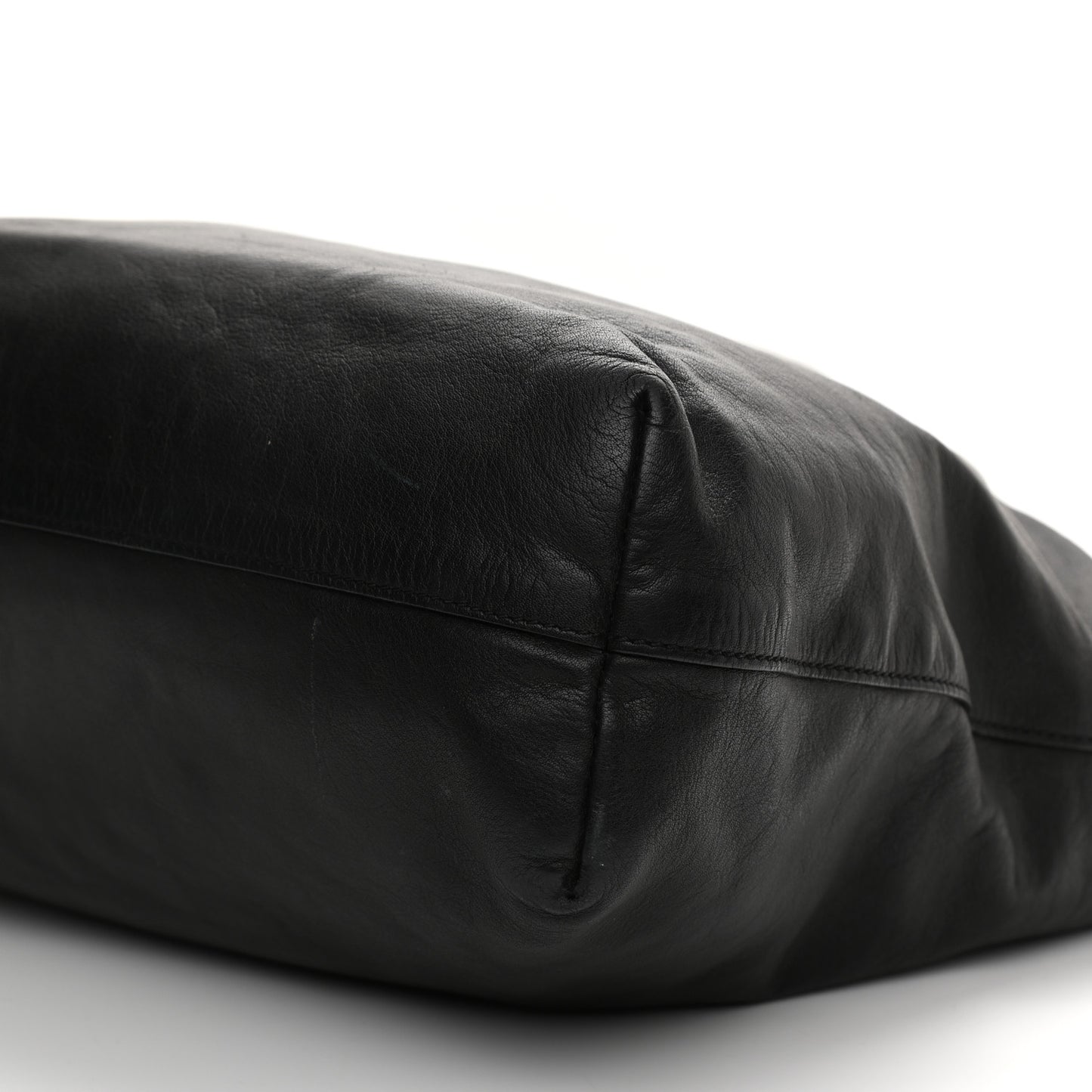 Soft Calf Shopping Tote Black