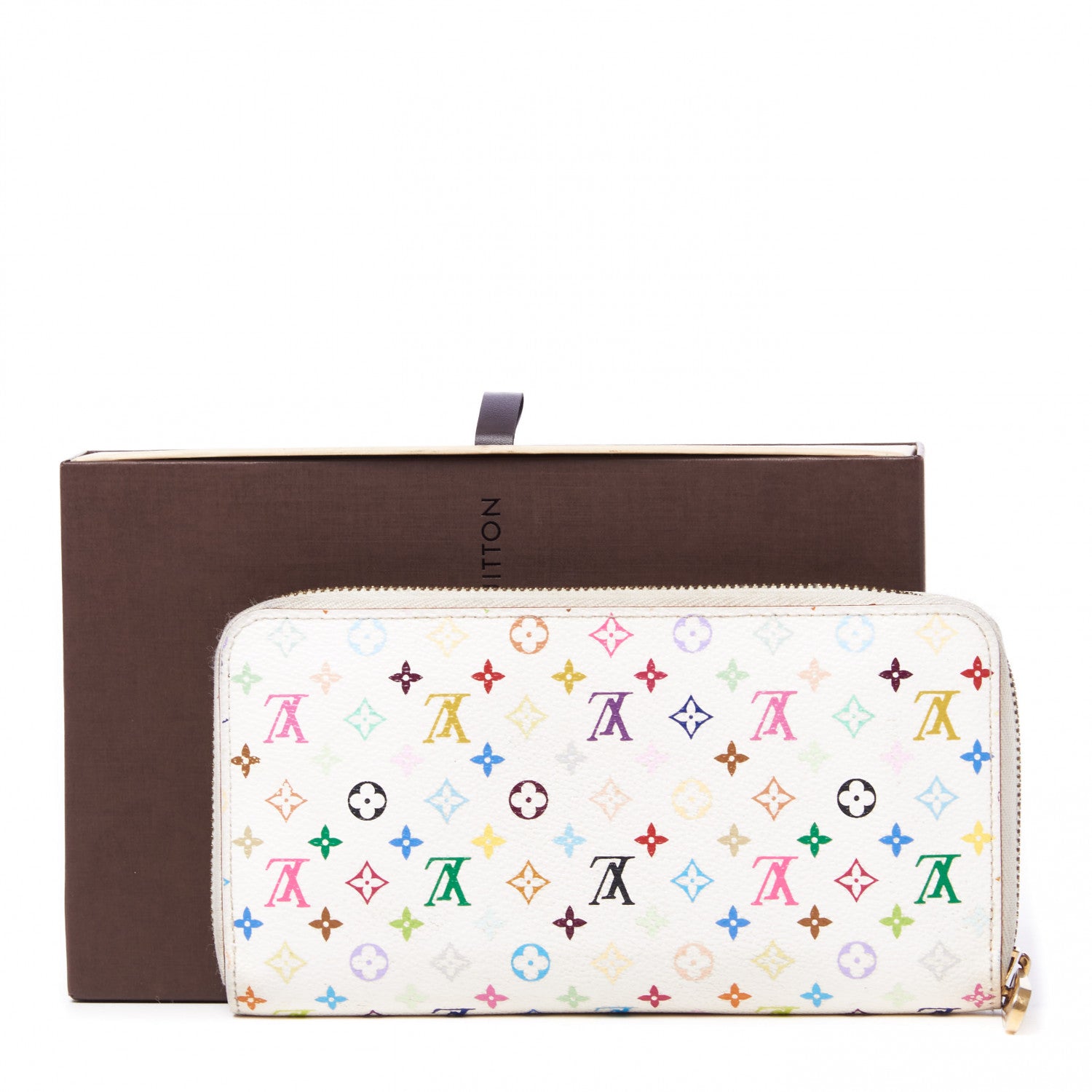 Louis Vuitton Monogram Multicolor Zippy Wallet White Litchi 9 of 9