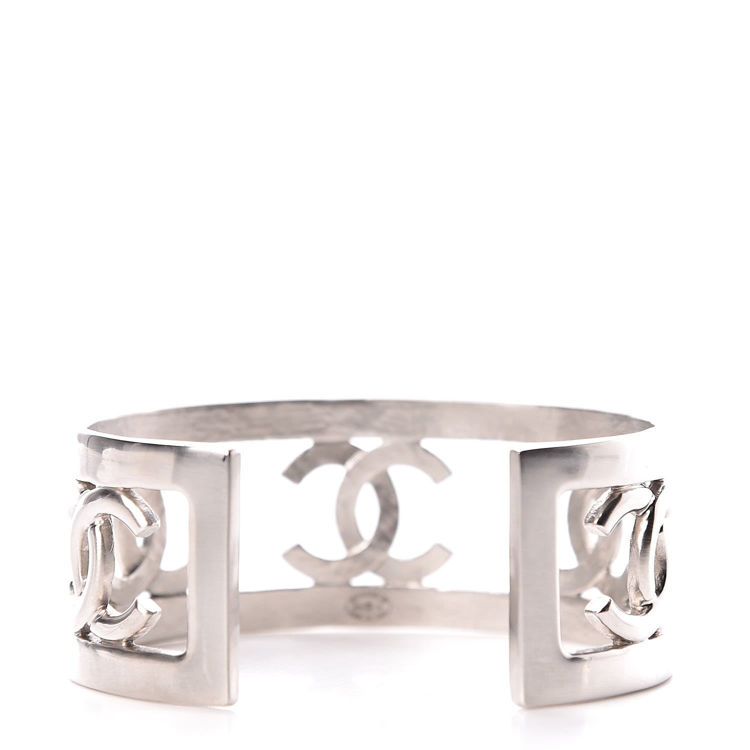 Chanel Metal CC Cuff Silver 3 of 5