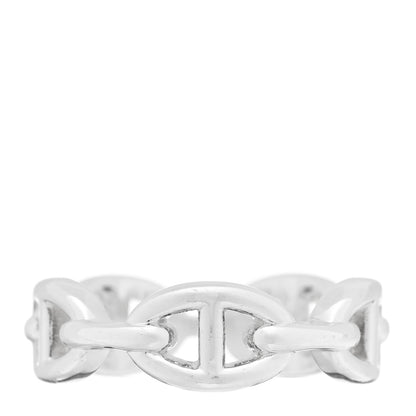 Hermes Sterling Silver PM Chaine d'Ancre Enchainee Band Ring 59 8.75 3 of 5