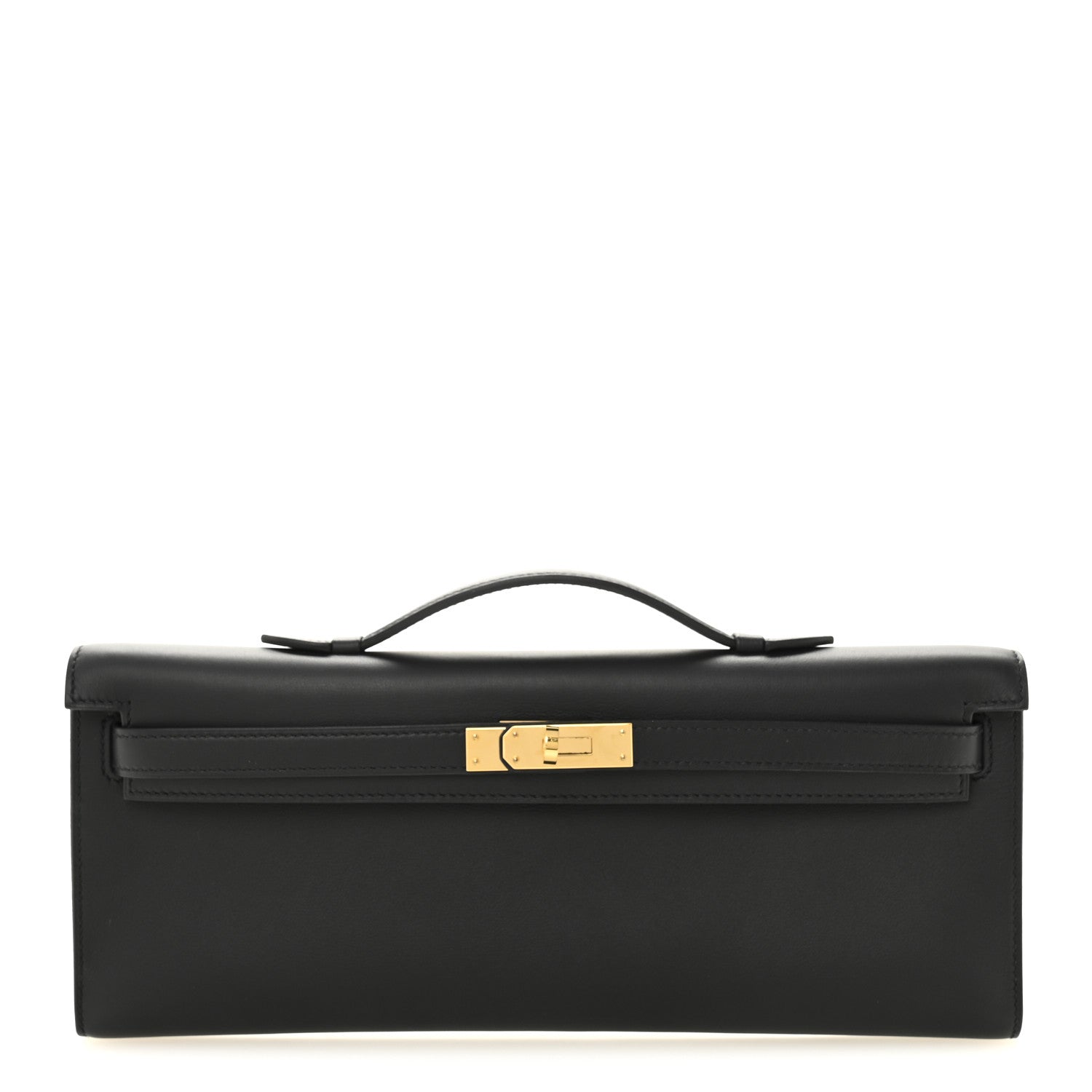 Hermes Swift Kelly Cut Clutch Pochette Black 1 of 11