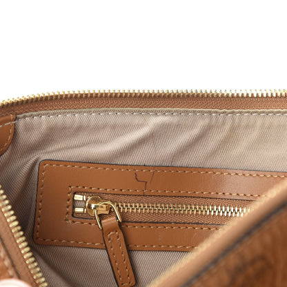 MCM Visetos Medium Crossbody Pouch Cognac 9 of 10