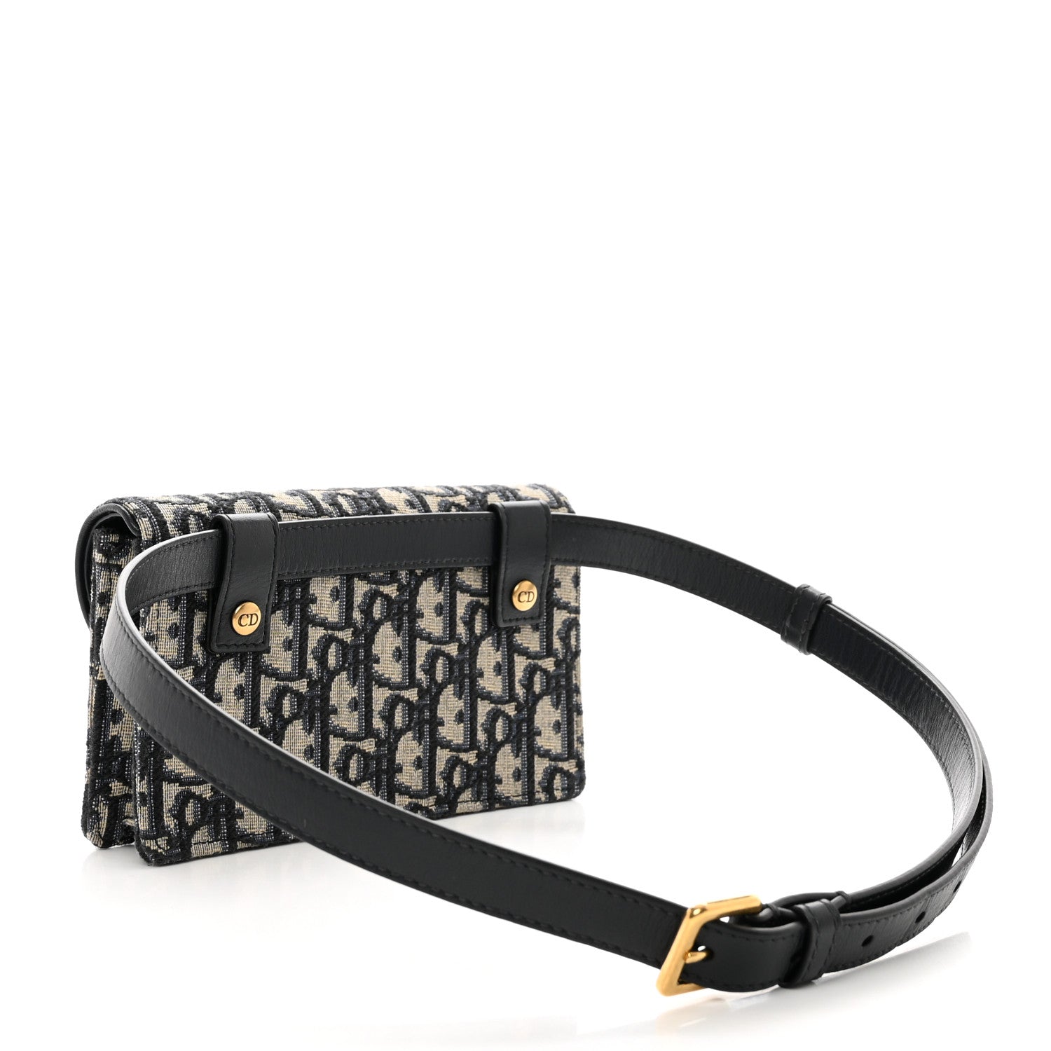 Christian Dior Oblique Saddle Belt Bag Blue 3 of 9