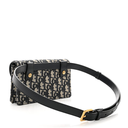 Christian Dior Oblique Saddle Belt Bag Blue 3 of 9