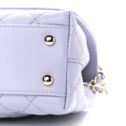 Chanel Caviar Quilted Mini Coco Handle Flap Light Purple 10 of 10