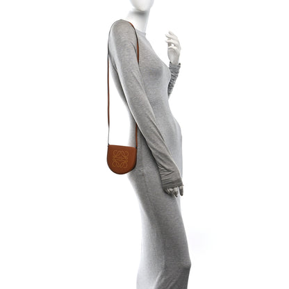 Loewe Buffed Calfskin Logo Embossed Small Heel Pouch Tan 2 of 10
