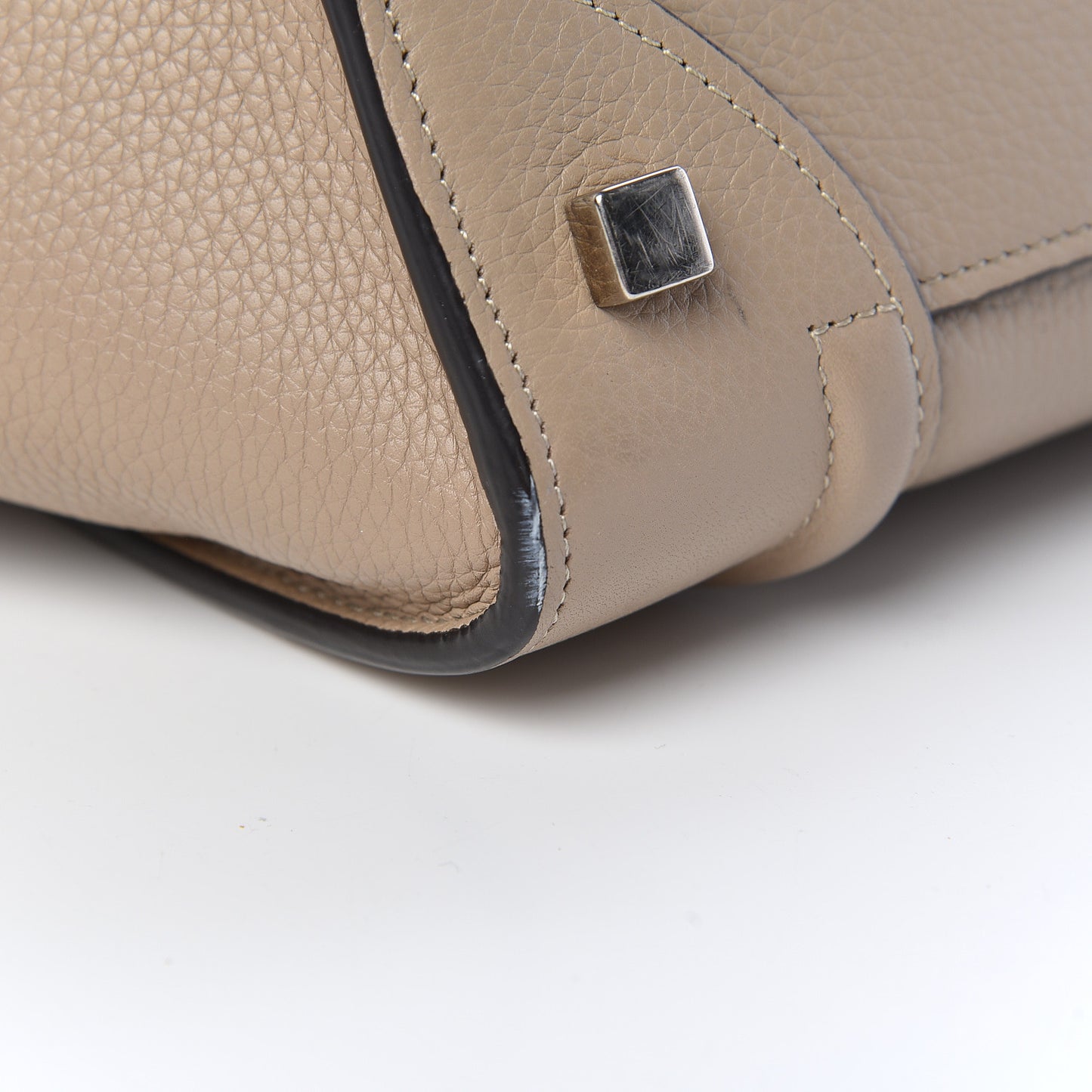 Drummed Calfskin Mini Luggage Dune