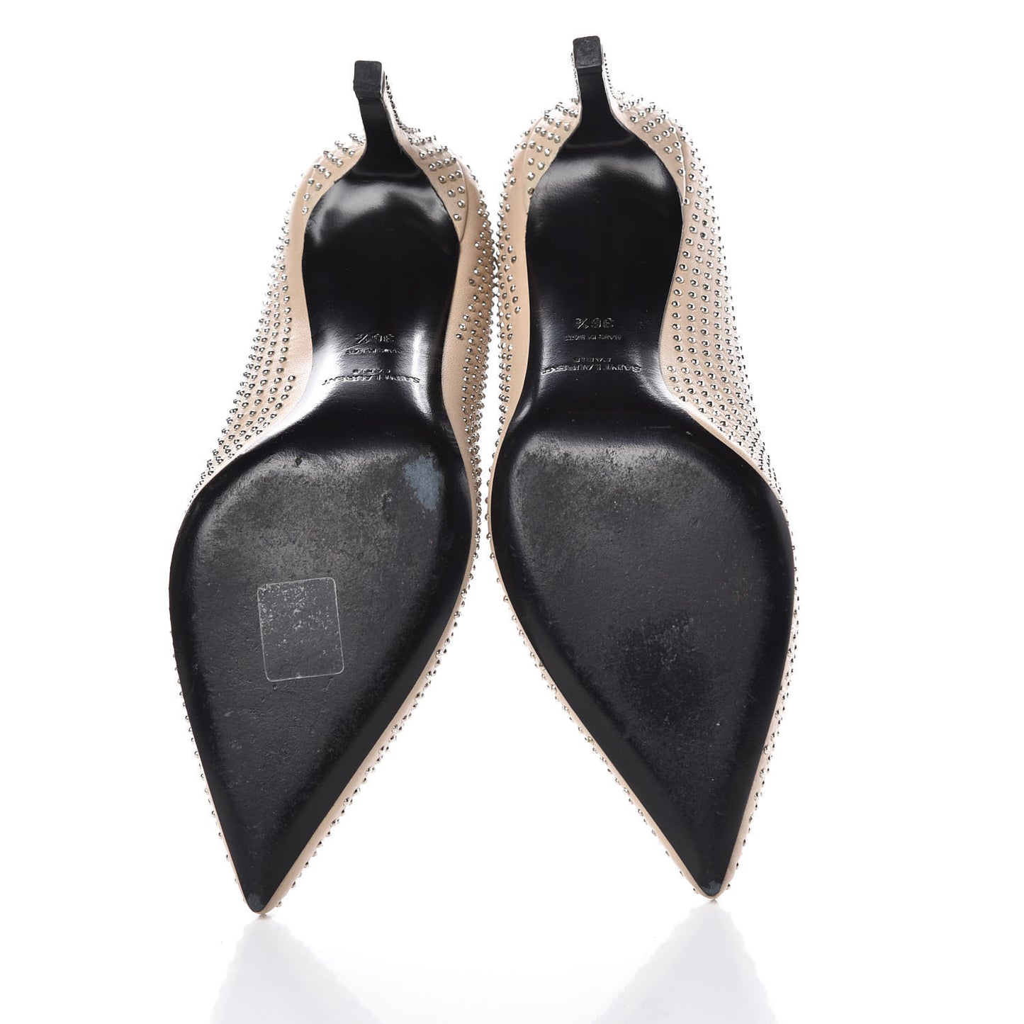 Calfskin Micro Stud Paris 105 Pumps 36.5 Beige