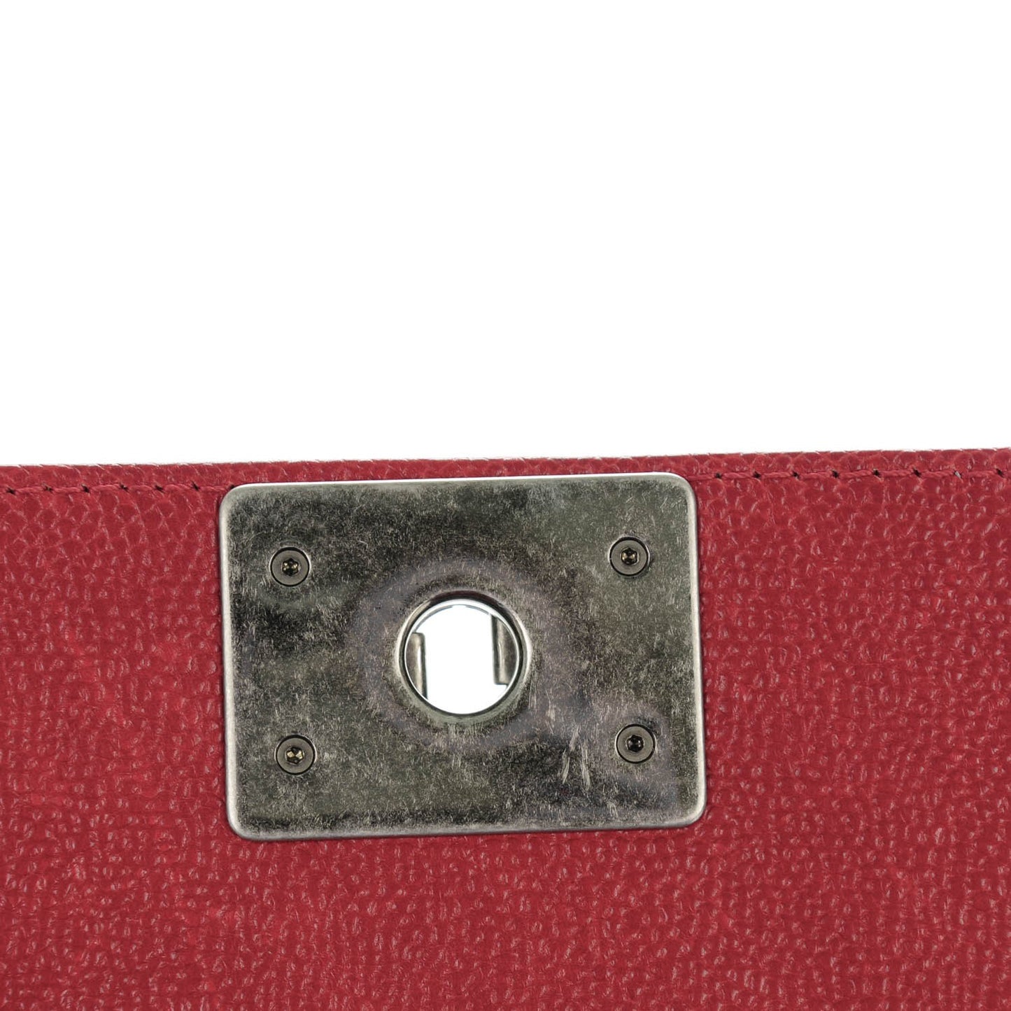 Caviar Quilted New Medium Boy Flap Dark Red