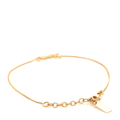 Saint Laurent Brass Monogram Charm Bracelet 3 of 4