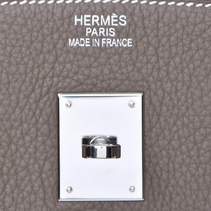 Hermes Taurillon Clemence Birkin 35 Etoupe 18 of 30