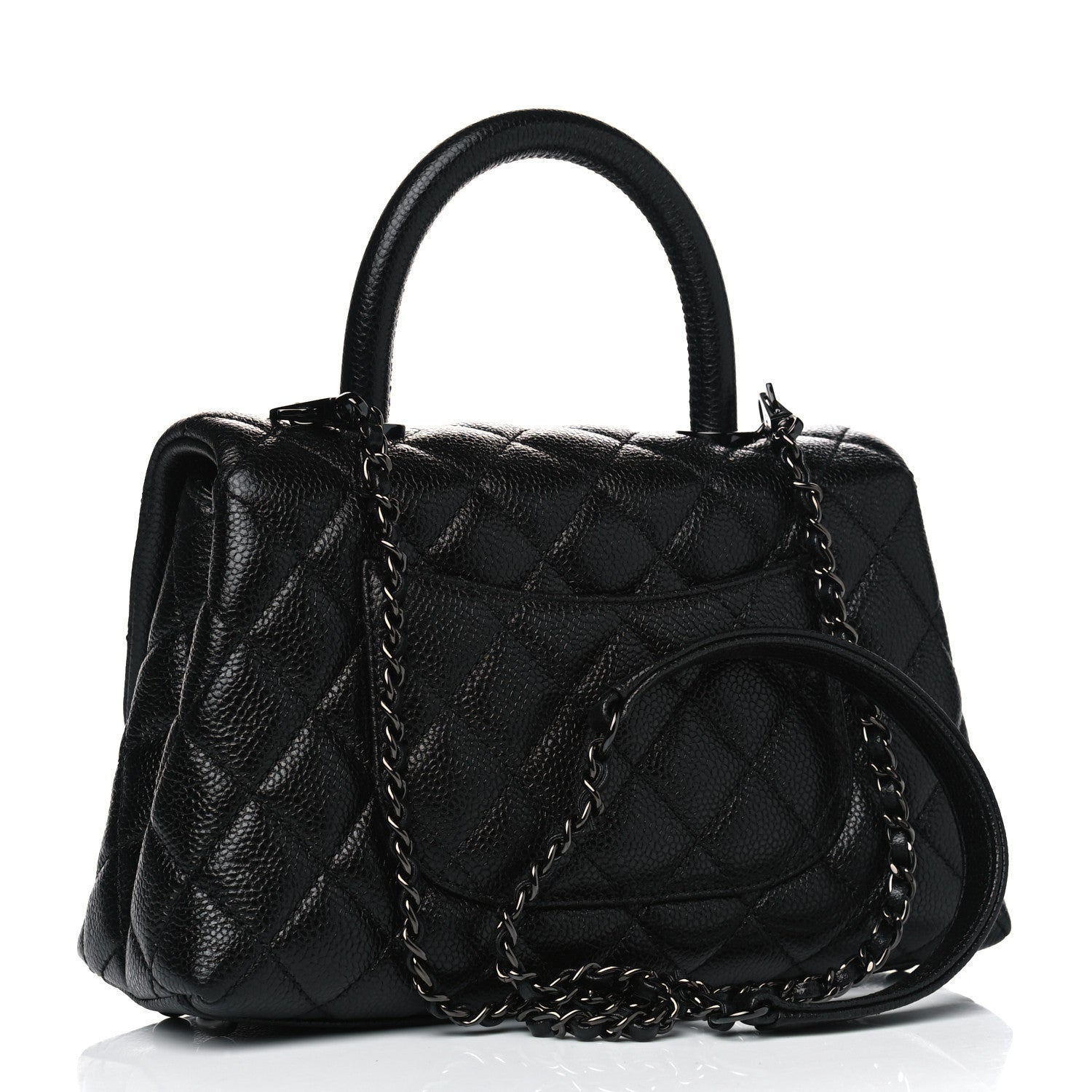 Chanel Caviar Quilted Mini Coco Handle Flap So Black 2 of 8