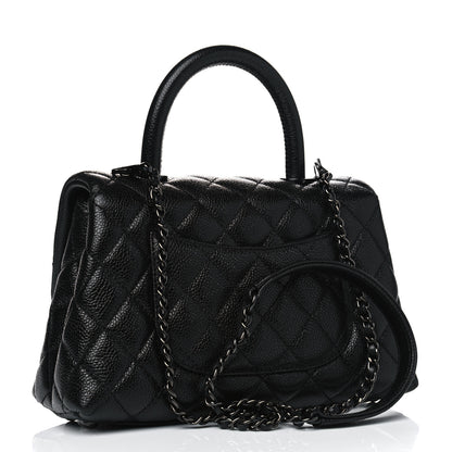 Chanel Caviar Quilted Mini Coco Handle Flap So Black 2 of 8