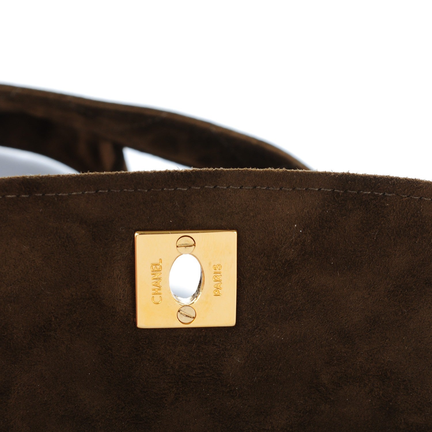 Chanel Suede Quilted Shoulder Bag Brown 5 of 9
