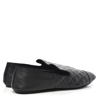 Chanel Lambskin Quilted Cap Toe Slipper With Pouch 41 Black 5 of 10