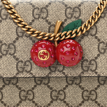 Gucci GG Supreme Monogram Mini Cherry Chain Bag 7 of 10