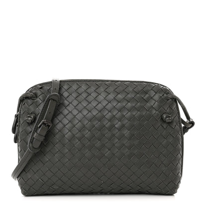 Bottega Veneta Nappa Intrecciato Nodini Crossbody Messenger New Light Grey 1 of 16