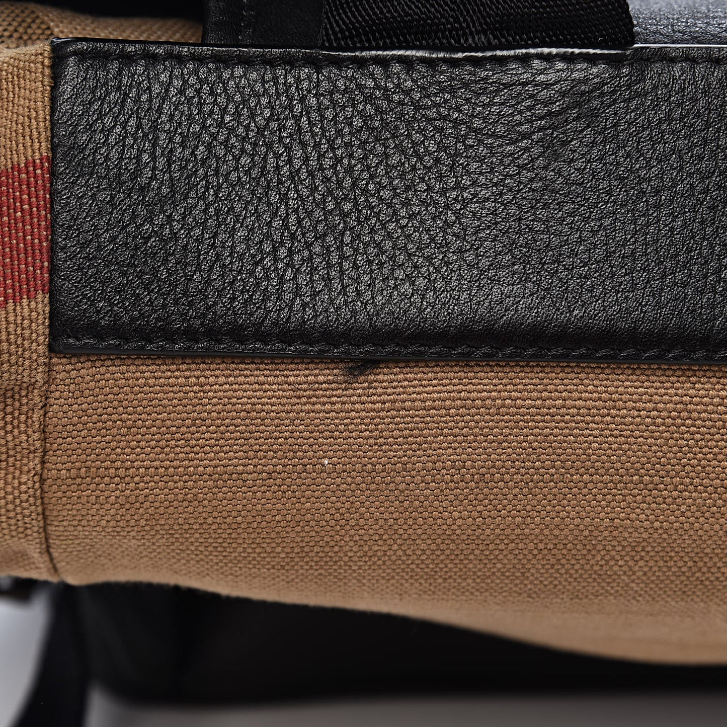 Grain Calfskin Canvas Mega Check Drifton Backpack Black