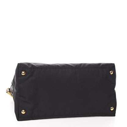 Prada Tessuto Nylon Saffiano Tote Black 4 of 11