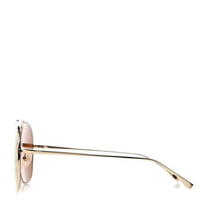 Fendi Metal Fendi Forever Aviator Sunglasses FF0407/G/S Gold 3 of 6
