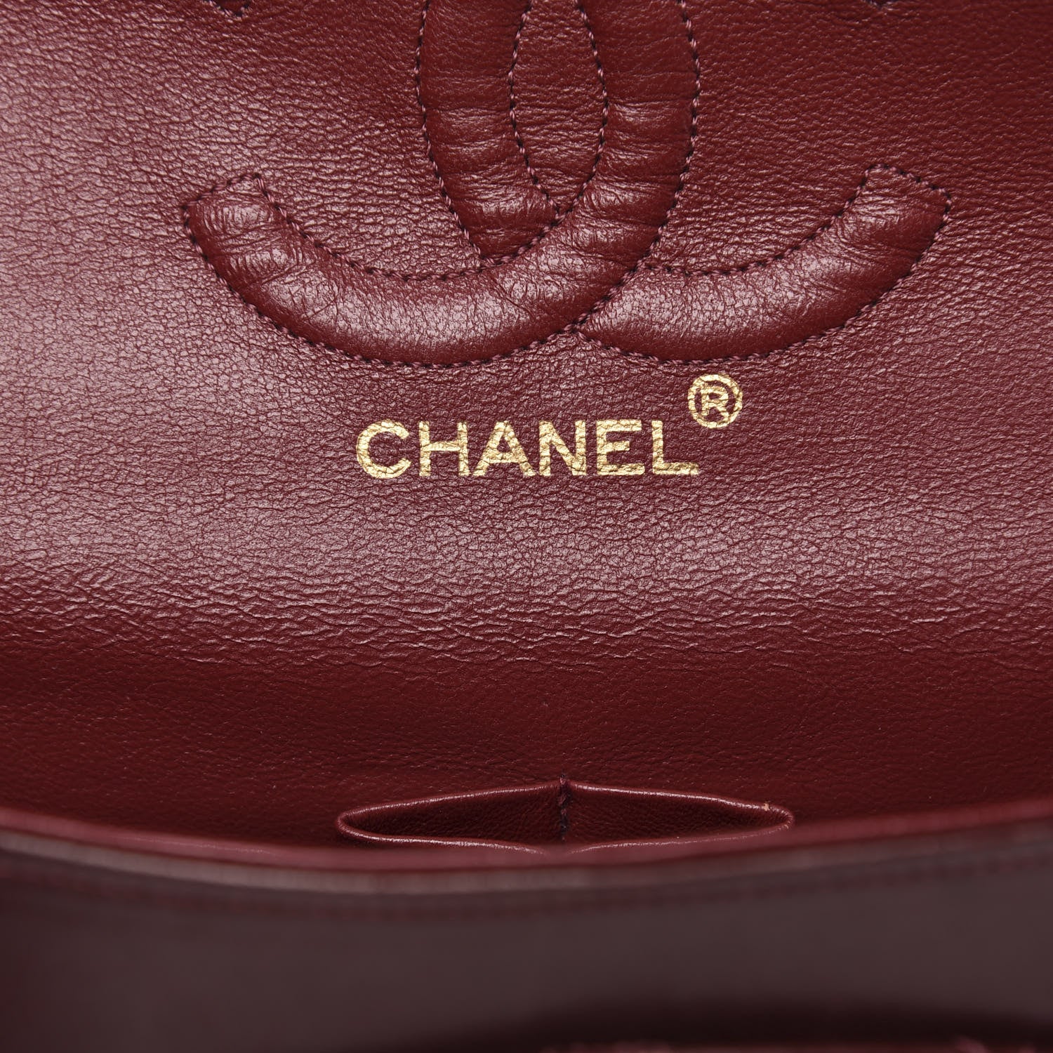Chanel Lambskin Quilted Medium Double Flap Burgundy 6 of 18