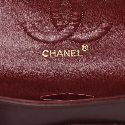 Chanel Lambskin Quilted Medium Double Flap Burgundy 6 of 18
