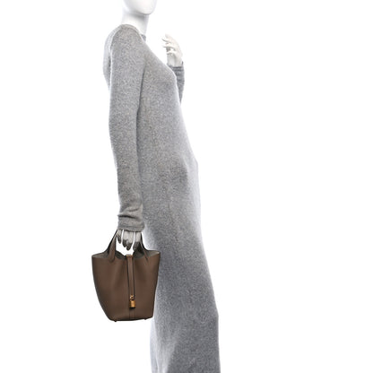 Hermes Taurillon Maurice Picotin Lock 18 PM Beige De Weimar 2 of 13