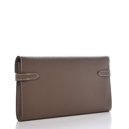 Hermes Epsom Kelly Longue Wallet Etoupe 3 of 8
