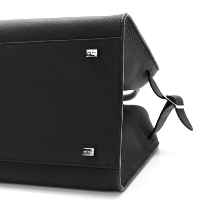 The Row Grained Calfskin Soft Margaux 10 Bag Black 9 of 9