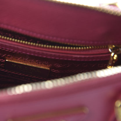 Prada Saffiano Lux Small Promenade Tote Peonia 9 of 11
