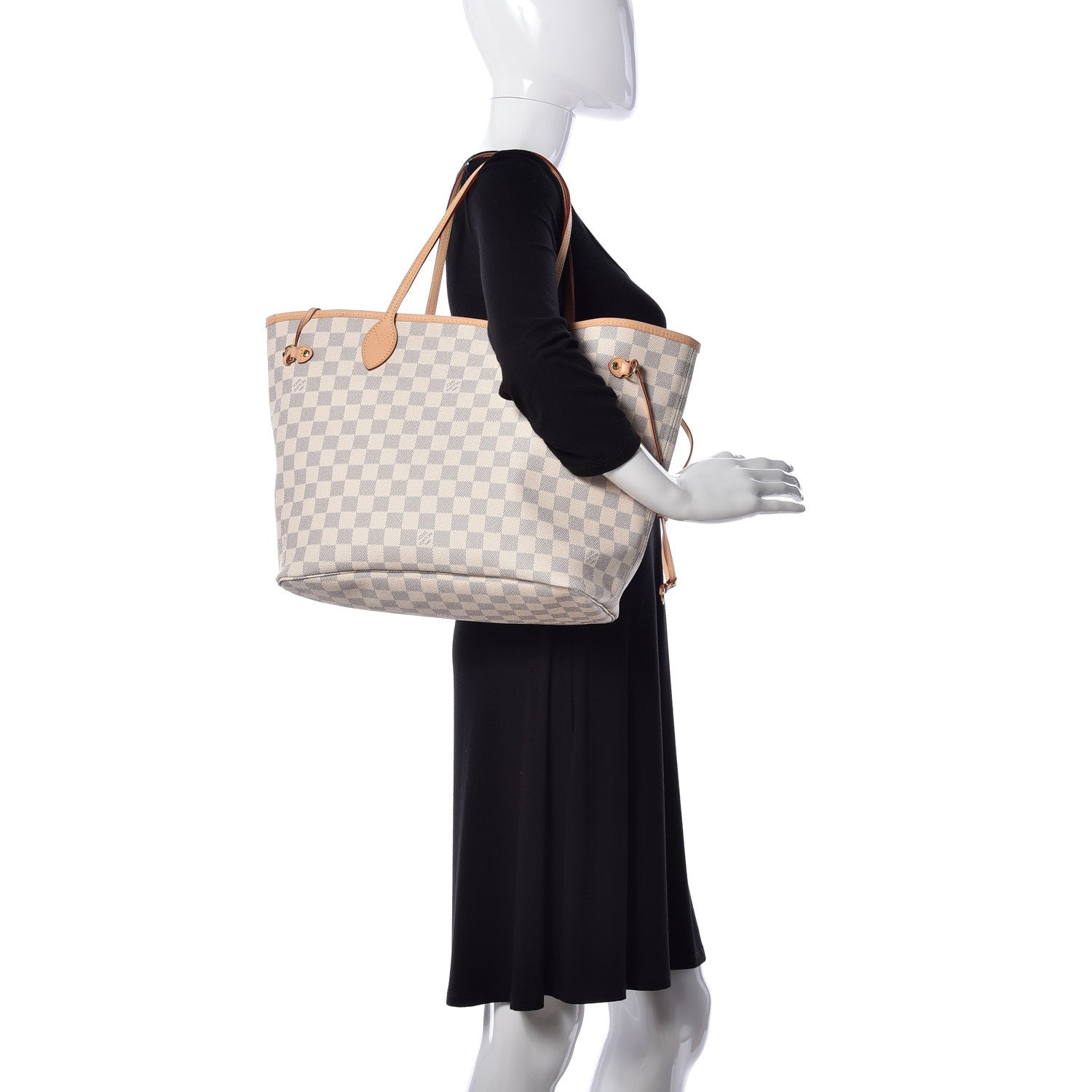 Louis Vuitton Damier Azur Neo Neverfull MM Rose Ballerine 9 of 9
