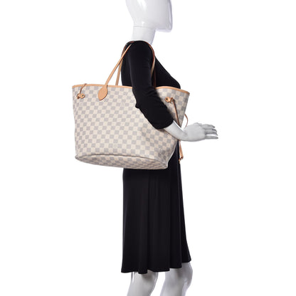 Louis Vuitton Damier Azur Neo Neverfull MM Rose Ballerine 9 of 9
